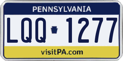 PA license plate LQQ1277
