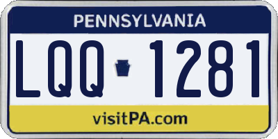 PA license plate LQQ1281
