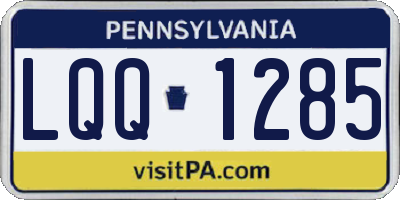 PA license plate LQQ1285