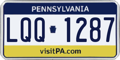 PA license plate LQQ1287