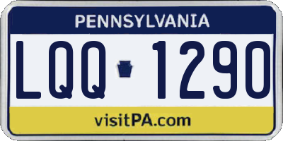 PA license plate LQQ1290