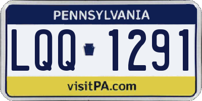 PA license plate LQQ1291
