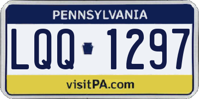 PA license plate LQQ1297