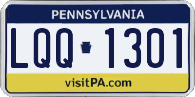 PA license plate LQQ1301