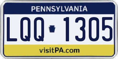 PA license plate LQQ1305