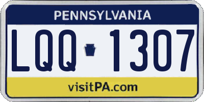PA license plate LQQ1307