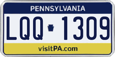 PA license plate LQQ1309