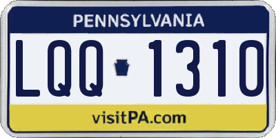 PA license plate LQQ1310