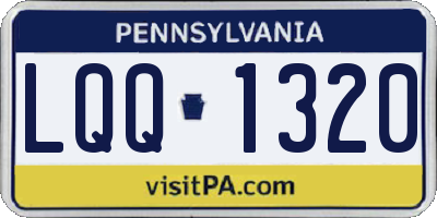 PA license plate LQQ1320
