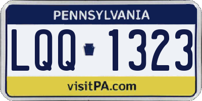 PA license plate LQQ1323