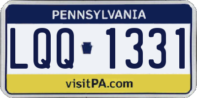 PA license plate LQQ1331