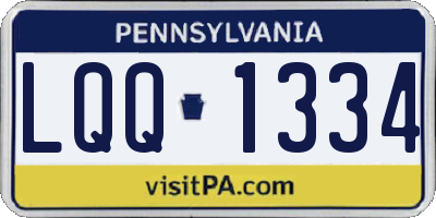 PA license plate LQQ1334