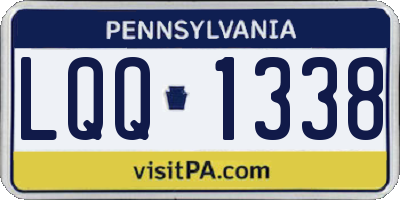 PA license plate LQQ1338