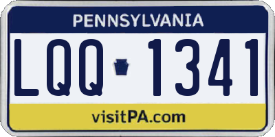 PA license plate LQQ1341