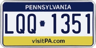 PA license plate LQQ1351