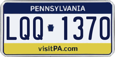 PA license plate LQQ1370