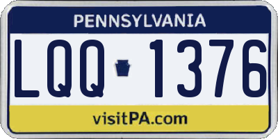 PA license plate LQQ1376