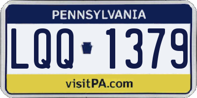 PA license plate LQQ1379