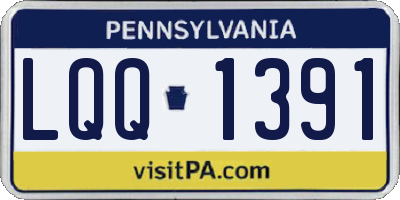 PA license plate LQQ1391