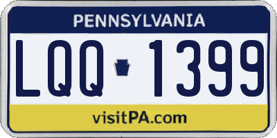 PA license plate LQQ1399