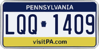 PA license plate LQQ1409