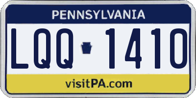 PA license plate LQQ1410