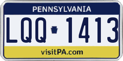 PA license plate LQQ1413