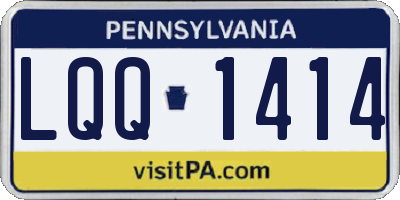 PA license plate LQQ1414