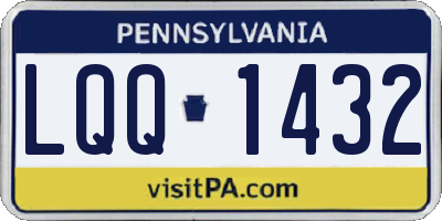 PA license plate LQQ1432