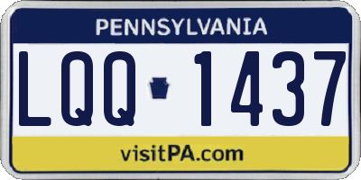 PA license plate LQQ1437