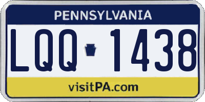 PA license plate LQQ1438