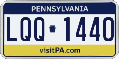 PA license plate LQQ1440