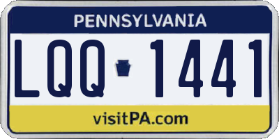 PA license plate LQQ1441