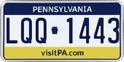 PA license plate LQQ1443