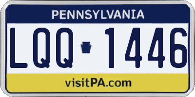 PA license plate LQQ1446