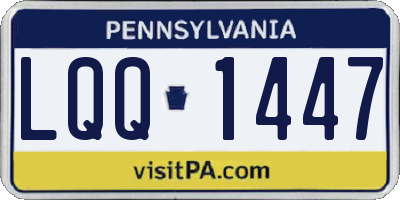 PA license plate LQQ1447