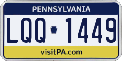 PA license plate LQQ1449