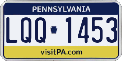 PA license plate LQQ1453