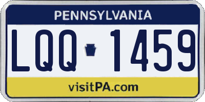 PA license plate LQQ1459