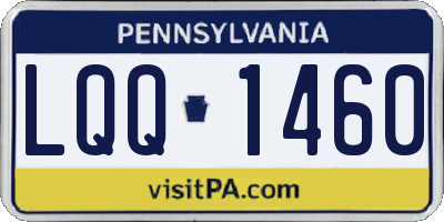 PA license plate LQQ1460