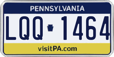 PA license plate LQQ1464