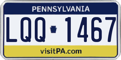 PA license plate LQQ1467