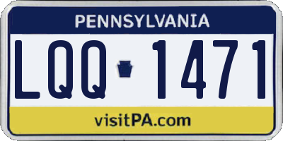 PA license plate LQQ1471