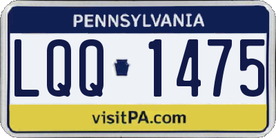 PA license plate LQQ1475