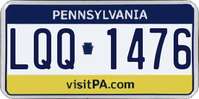 PA license plate LQQ1476
