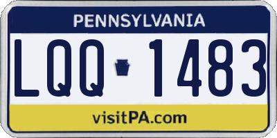 PA license plate LQQ1483