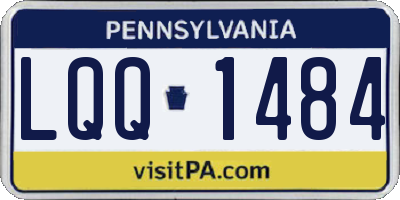 PA license plate LQQ1484
