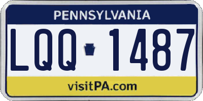PA license plate LQQ1487