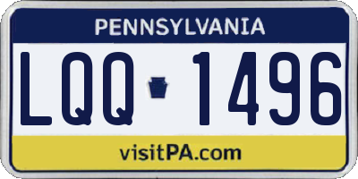 PA license plate LQQ1496