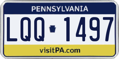 PA license plate LQQ1497